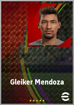 Gleiker Mendoza eFootball 2026 player card, 68 OVR LWF