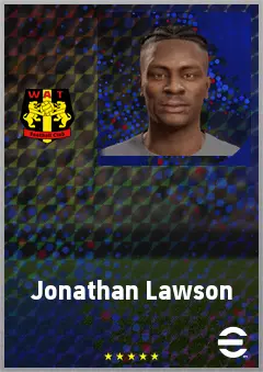 Jonathan Lawson eFootball 2026 player card, 62 OVR CF