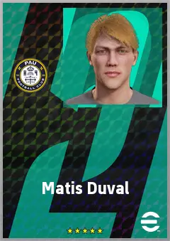 Matis Duval eFootball 2026 player card, 60 OVR GK