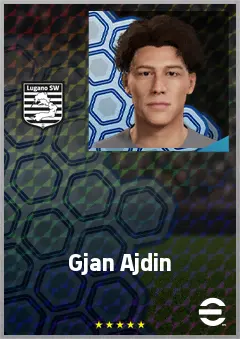 Gjan Ajdin eFootball 2026 player card, 61 OVR CMF