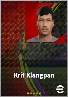 Krit Klangpan eFootball 2026 player card, 59 OVR RWF
