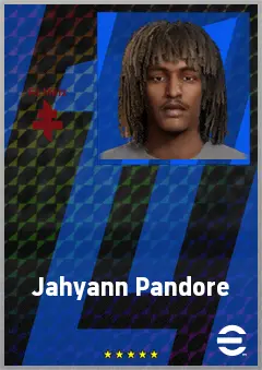 Jahyann Pandore eFootball 2026 player card, 60 OVR AMF