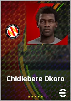 Chidiebere Okoro eFootball 2026 player card, 61 OVR RWF