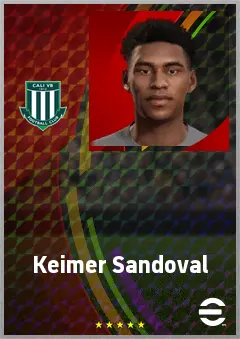 Keimer Sandoval eFootball 2026 player card, 64 OVR CB
