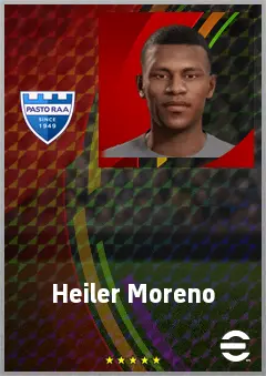 Heiler Moreno eFootball 2026 player card, 62 OVR LB