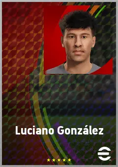Luciano González eFootball 2026 player card, 66 OVR CF
