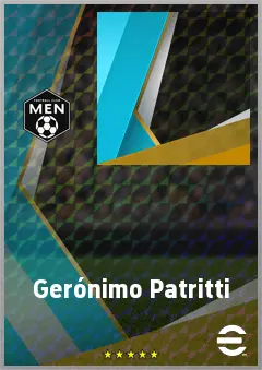 Gerónimo Patritti eFootball 2026 player card, 63 OVR LB