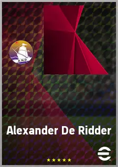 Alexander De Ridder eFootball 2026 player card, 61 OVR CMF