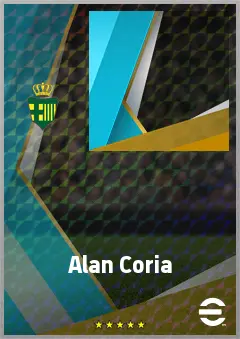 Alan Coria eFootball 2026 player card, 64 OVR LWF