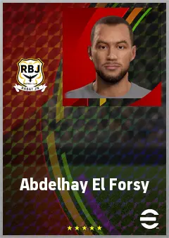 Abdelhay El Forsy eFootball 2026 player card, 65 OVR AMF