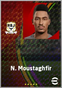 N. Moustaghfir eFootball 2026 player card, 66 OVR CF