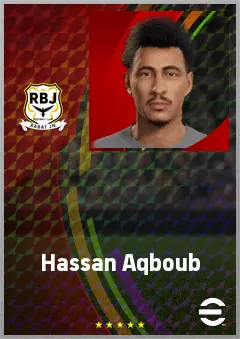 Hassan Aqboub eFootball 2026 player card, 61 OVR CF