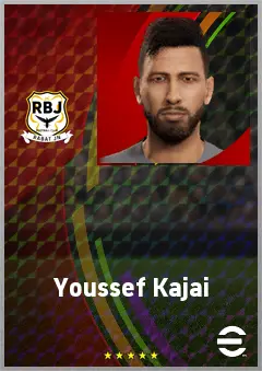 Youssef Kajai eFootball 2026 player card, 65 OVR CB