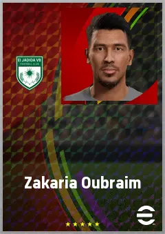 Zakaria Oubraim eFootball 2026 player card, 67 OVR RB