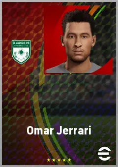 Omar Jerrari eFootball 2026 player card, 66 OVR LB