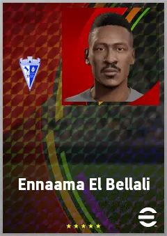 Ennaama El Bellali eFootball 2026 player card, 66 OVR DMF