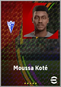 Moussa Koté eFootball 2026 player card, 61 OVR CF