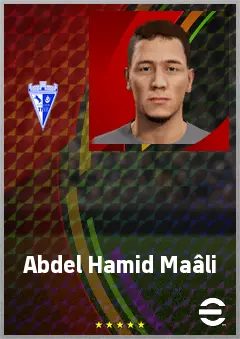 Abdel Hamid Maâli eFootball 2026 player card, 67 OVR RWF