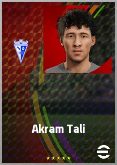 Akram Tali eFootball 2026 player card, 61 OVR AMF