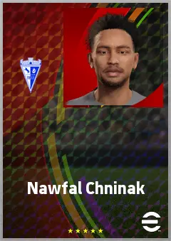 Nawfal Chninak eFootball 2026 player card, 60 OVR CF