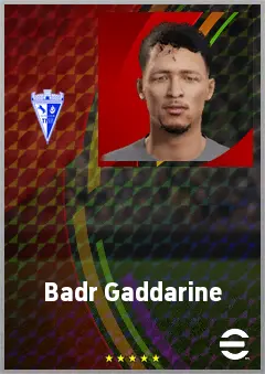 Badr Gaddarine eFootball 2026 player card, 68 OVR CB