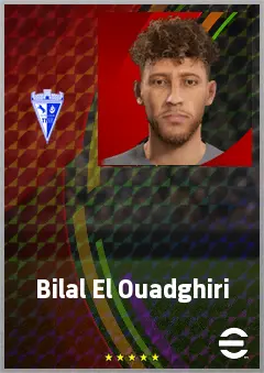 Bilal El Ouadghiri eFootball 2026 player card, 68 OVR CB