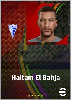 Haitam El Bahja eFootball 2026 player card, 68 OVR RWF