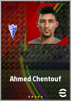 Ahmed Chentouf eFootball 2026 player card, 63 OVR CMF