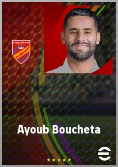 Ayoub Boucheta eFootball 2026 player card, 68 OVR LB