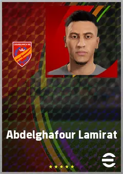 Abdelghafour Lamirat eFootball 2026 player card, 66 OVR CMF