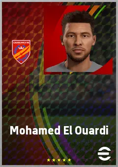 Mohamed El Ouardi eFootball 2026 player card, 63 OVR LWF