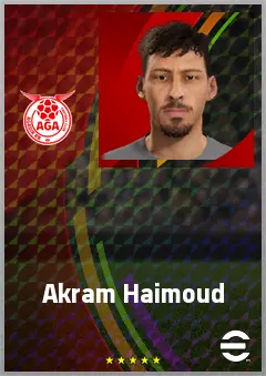 Akram Haimoud eFootball 2026 player card, 62 OVR LB
