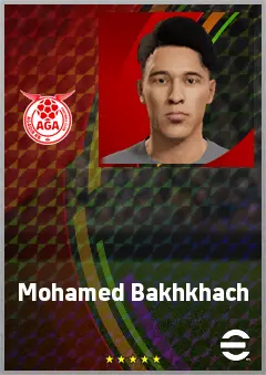 Mohamed Bakhkhach eFootball 2026 player card, 65 OVR LWF
