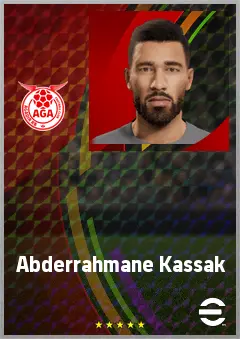 Abderrahmane Kassak eFootball 2026 player card, 65 OVR AMF
