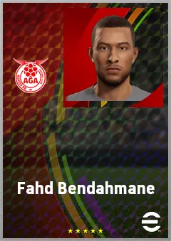 Fahd Bendahmane eFootball 2026 player card, 62 OVR RWF