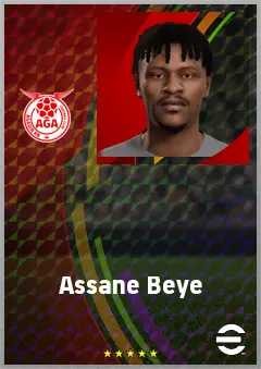 Assane Beye eFootball 2026 player card, 66 OVR CB