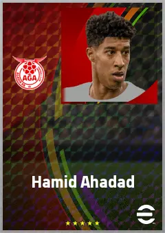 Hamid Ahadad eFootball 2026 player card, 64 OVR CF