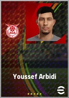 Youssef Arbidi eFootball 2026 player card, 63 OVR LWF