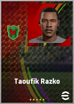 Taoufik Razko eFootball 2026 player card, 65 OVR AMF
