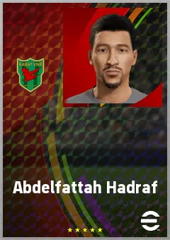 Abdelfattah Hadraf eFootball 2026 player card, 67 OVR AMF