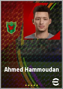 Ahmed Hammoudan eFootball 2026 player card, 67 OVR LMF