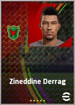 Zineddine Derrag eFootball 2026 player card, 67 OVR DMF