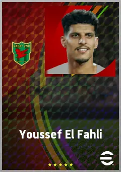 Youssef El Fahli eFootball 2026 player card, 71 OVR CF