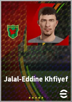 Jalal-Eddine Khfiyef eFootball 2026 player card, 63 OVR RMF