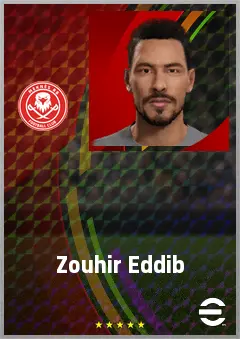 Zouhir Eddib eFootball 2026 player card, 67 OVR CF