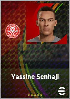 Yassine Senhaji eFootball 2026 player card, 62 OVR CF
