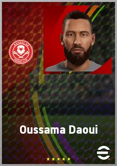 Oussama Daoui eFootball 2026 player card, 70 OVR RB