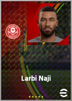 Larbi Naji eFootball 2026 player card, 70 OVR DMF