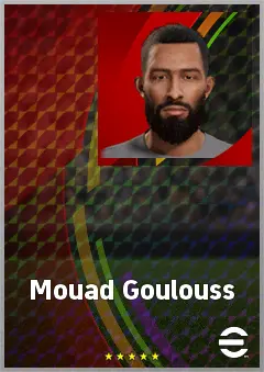 Mouad Goulouss eFootball 2026 player card, 68 OVR AMF