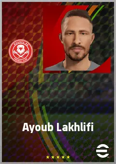 Ayoub Lakhlifi eFootball 2026 player card, 68 OVR CB